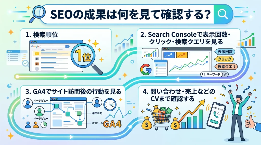 10. SEOの成果は何を見て確認する？