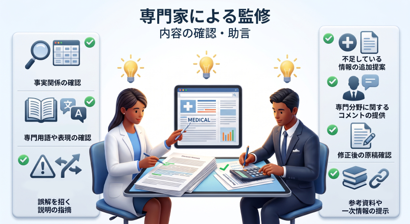 1. 監修とは専門家が内容を確認・助言すること
