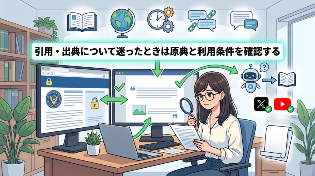 11. 引用・出典について迷ったときは原典と利用条件を確認する
