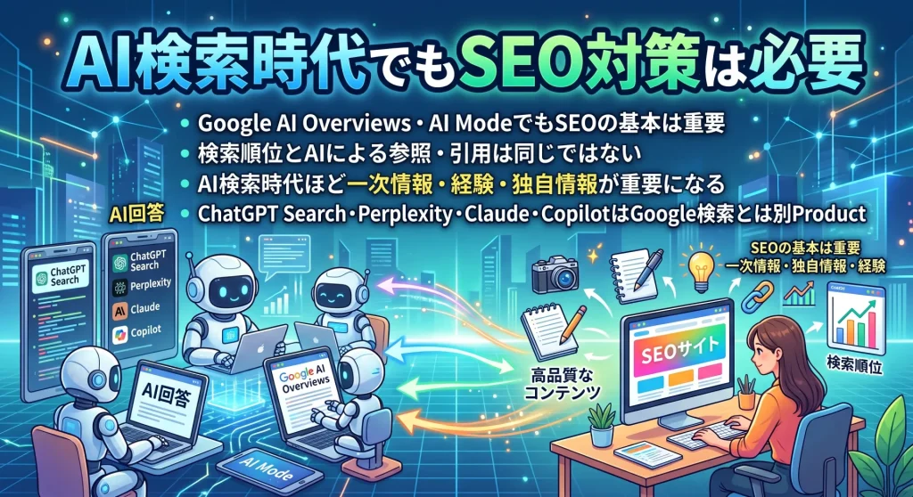 8. AI検索時代でもaSEO対策は必要
