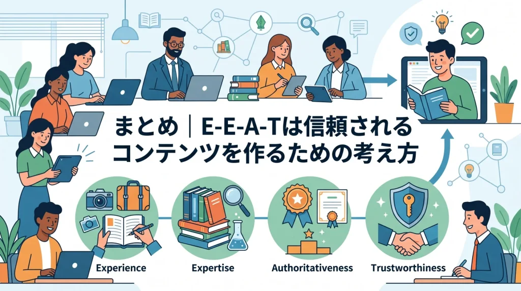 9. まとめ｜E-E-A-Tは信頼されるコンテンツを作るための考え方