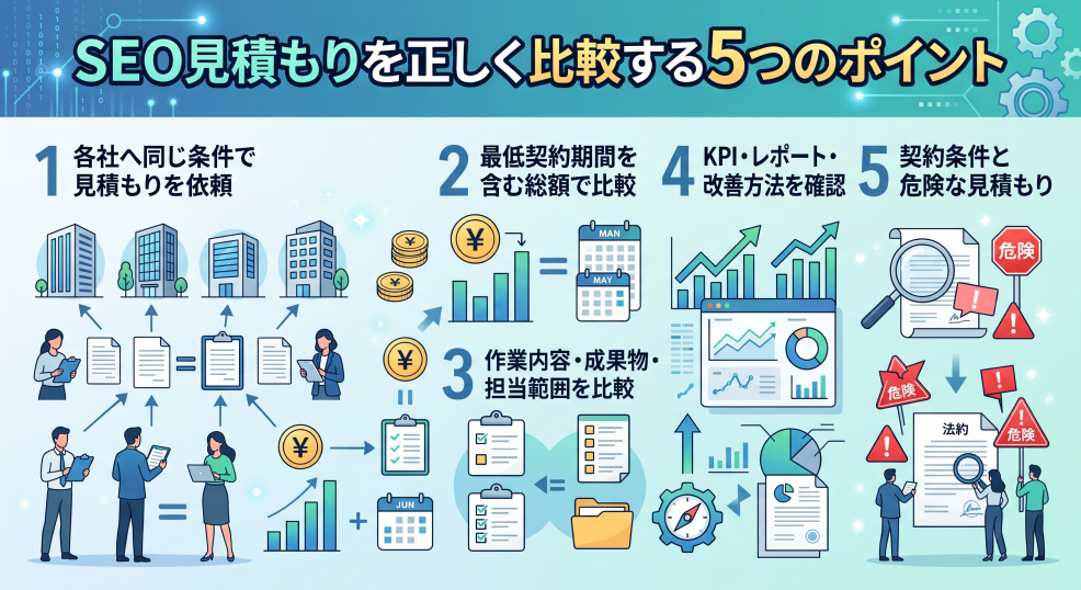 4. SEO見積もりを正しく比較する5つのポイント