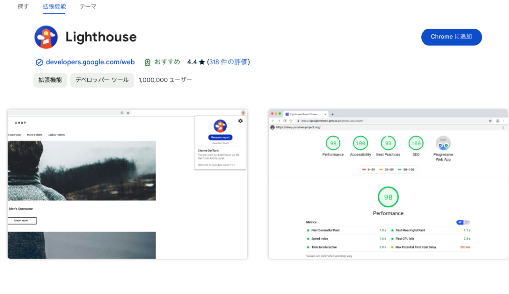 Google Lighthouse TOP画像