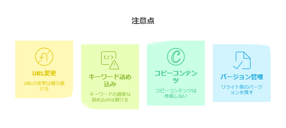 ブログ記事リライトの書き方に関する際の4つの注意点