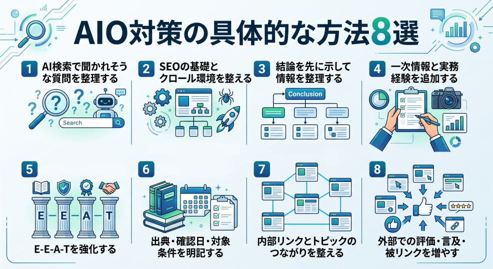 6. AIO対策の具体的な方法8選