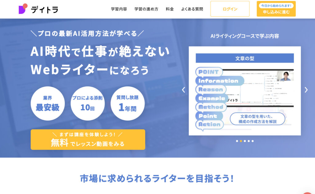 デイトラ AIライティングコース