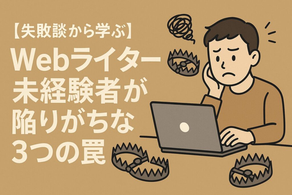 【失敗談から学ぶ】Webライター未経験者が陥りがちな3つの罠