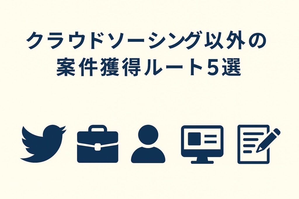 クラウドソーシング以外の案件獲得ルート5選