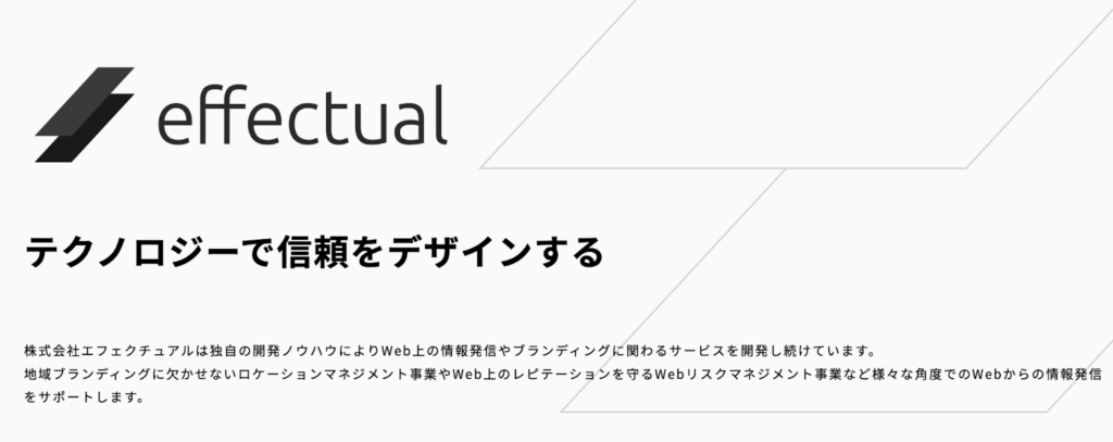 株式会社エフェクチュアル TOP画像